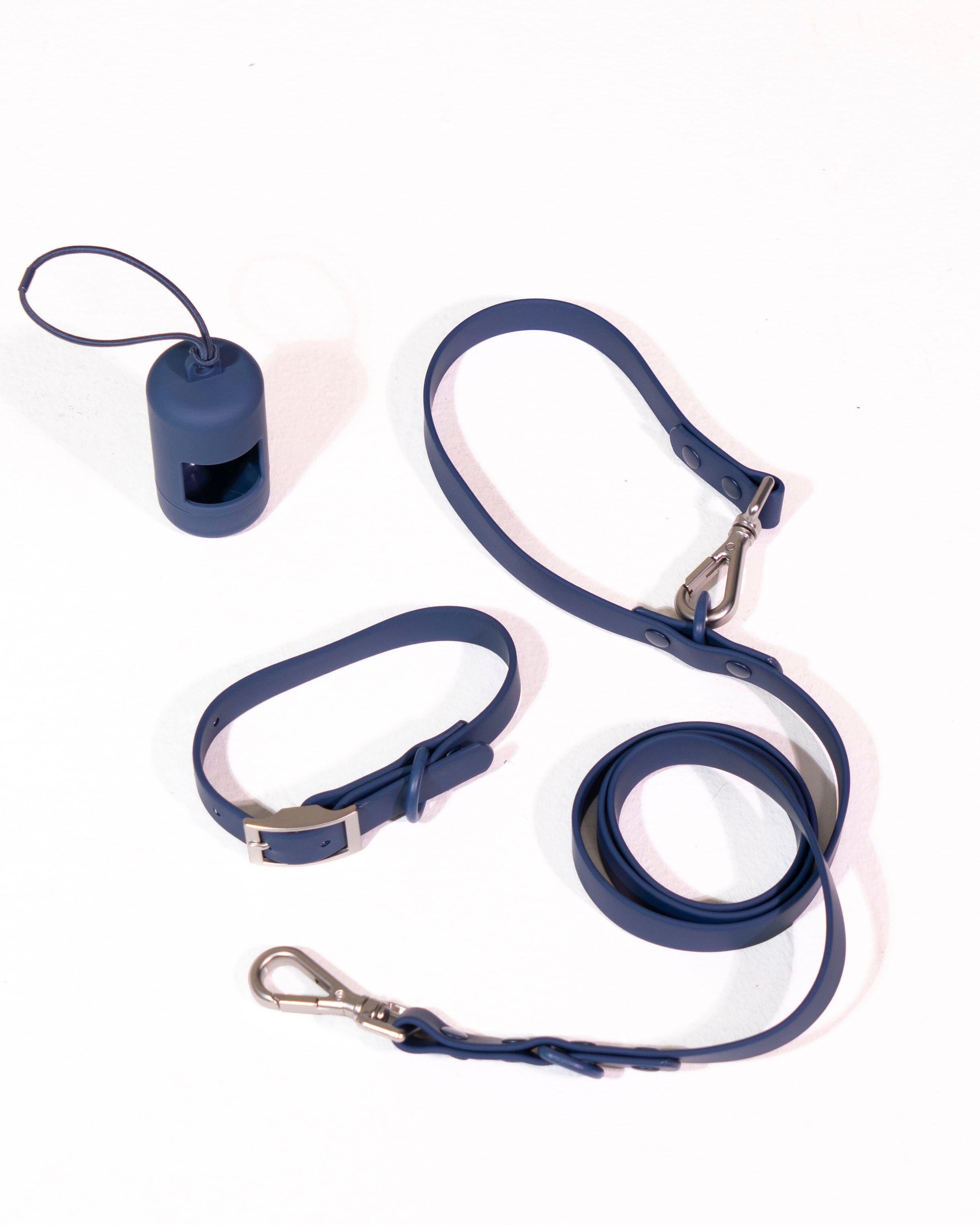 Navy Velvy Halsband Set
